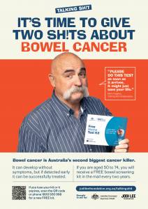 Bowel cancer is Australia's second biggest cancer killer