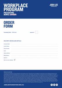 Workplace Program Order Form